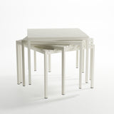 Ondara Outdoor Dining Table (Alba White, 85cm) – Modern Boho Patio Table - Marcel Olsen