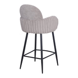 Nubbi Upholstered Bar Stool - Cloud Grey (Seat Height __cm - High) - Jacob Bek