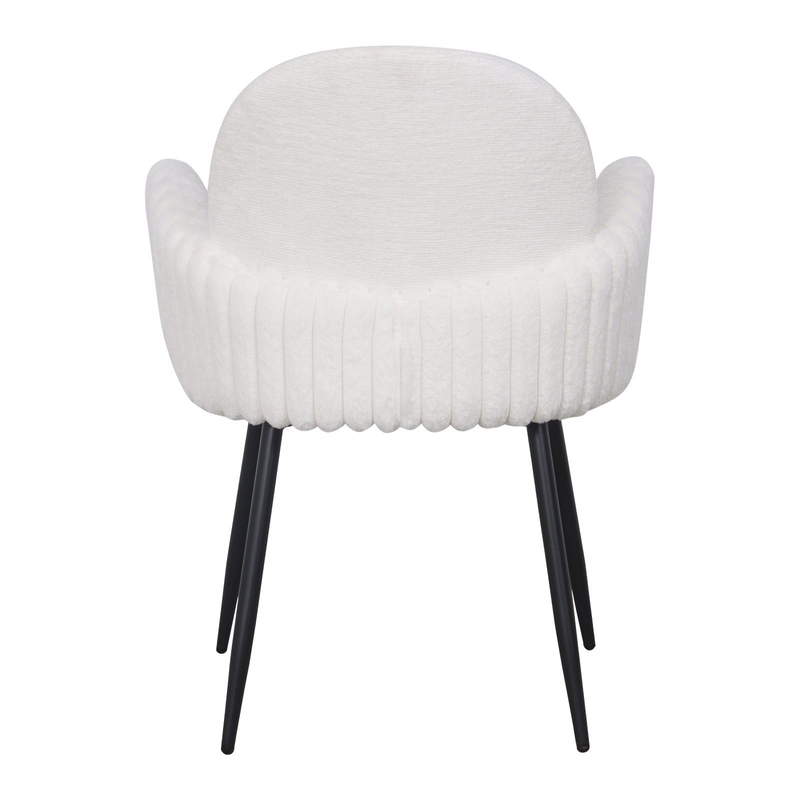 Nubbi Upholstered Dining Chair - Soft White - Jacob Bek