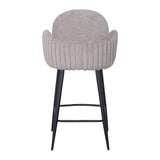 Nubbi Upholstered Bar Stool - Cloud Grey (Seat Height __cm - High) - Jacob Bek