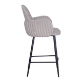 Nubbi Upholstered Bar Stool - Cloud Grey (Seat Height __cm - High) - Jacob Bek