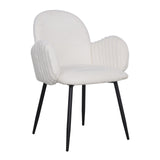 Nubbi Upholstered Dining Chair - Soft White - Jacob Bek