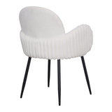 Nubbi Upholstered Dining Chair - Soft White - Jacob Bek