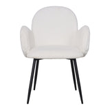 Nubbi Upholstered Dining Chair - Soft White - Jacob Bek