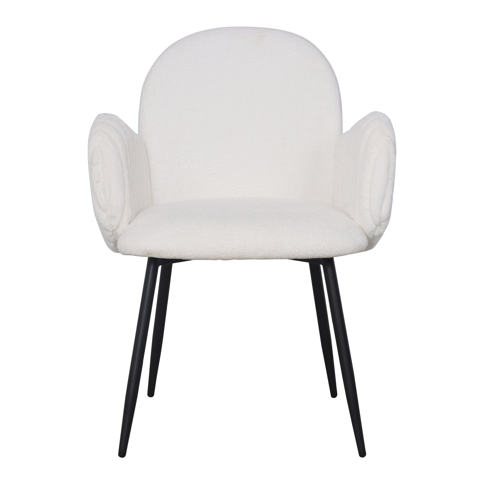 Nubbi Upholstered Dining Chair - Soft White - Jacob Bek