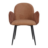 Nubbi Upholstered Dining Chair - Terracotta Brown - Jacob Bek