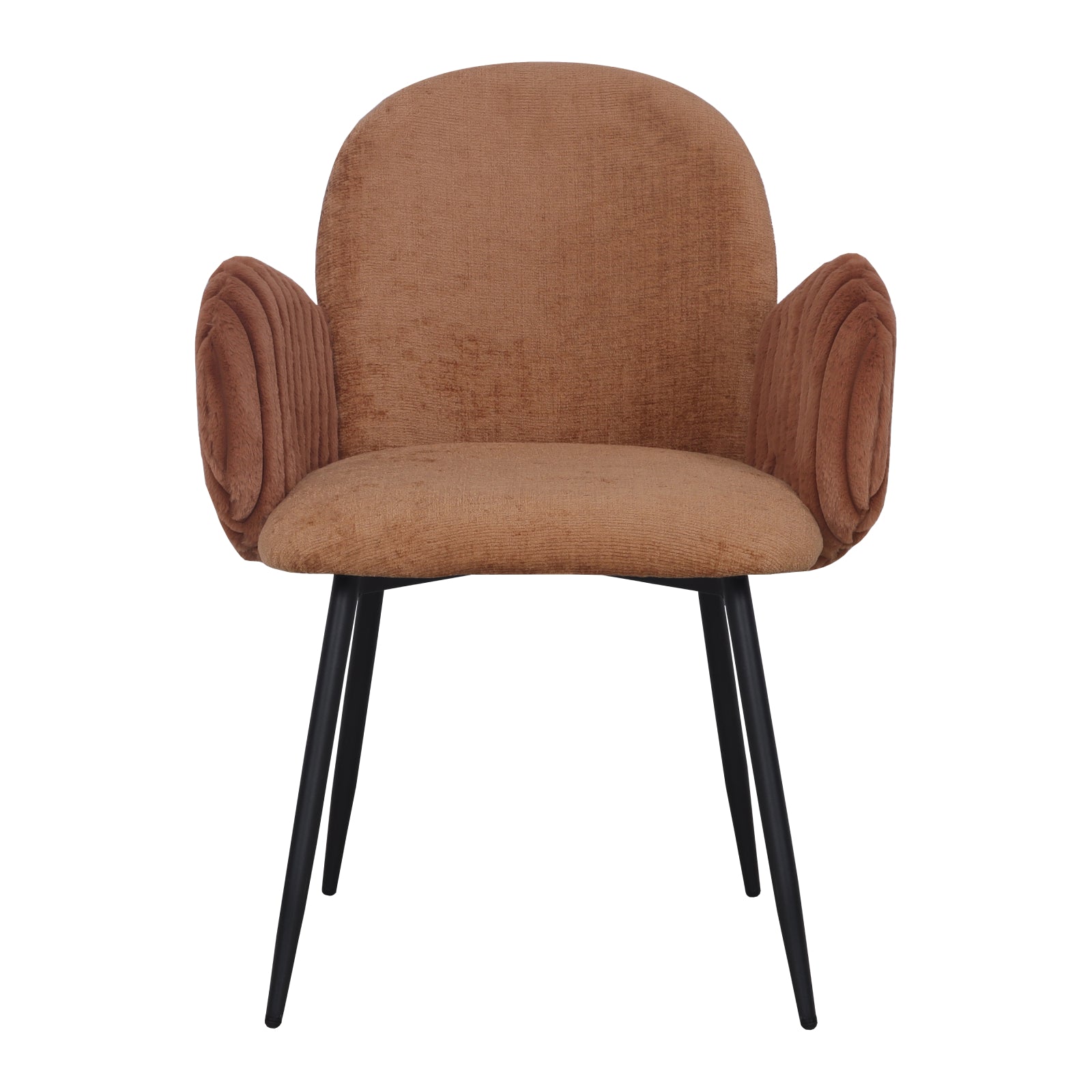 Nubbi Upholstered Dining Chair - Terracotta Brown - Jacob Bek