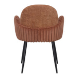 Nubbi Upholstered Dining Chair - Terracotta Brown - Jacob Bek