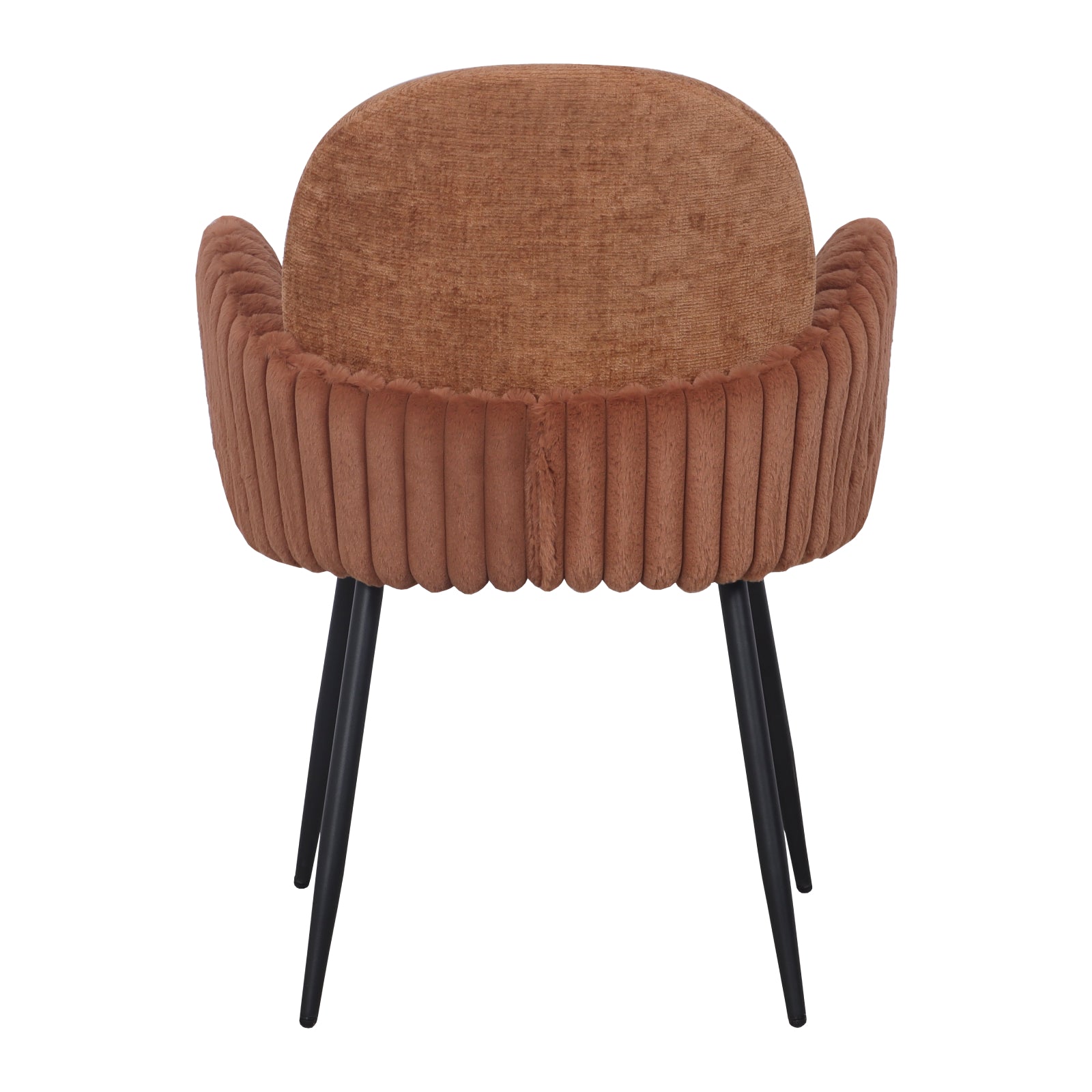 Nubbi Upholstered Dining Chair - Terracotta Brown - Jacob Bek