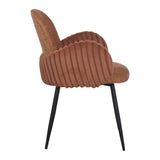 Nubbi Upholstered Dining Chair - Terracotta Brown - Jacob Bek