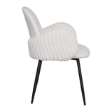 Nubbi Upholstered Dining Chair - Soft White - Jacob Bek