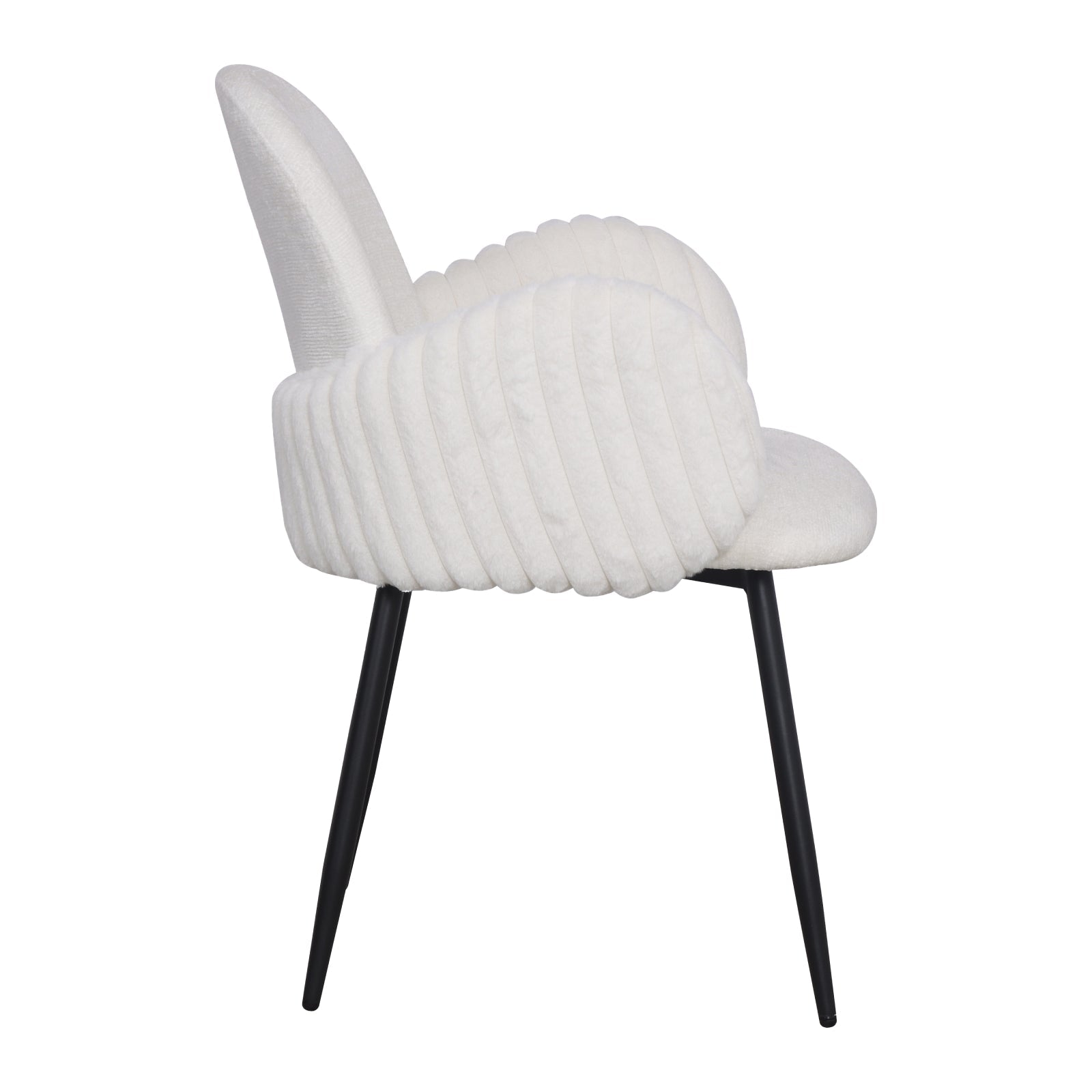Nubbi Upholstered Dining Chair - Soft White - Jacob Bek