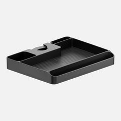 Pole Mounted Storage Shelf for Desk Monitor Mount Power & Wire Management - Jacob Bek