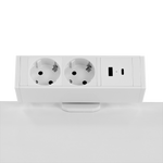 4-in-1 Power Strip With USB-C, Desk Clamp (White) Power & Wire Management - Marcel Olsen