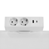 4-in-1 Power Strip With USB-C, Desk Clamp (White) Power & Wire Management - Jacob Bek