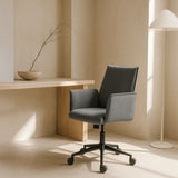 Rello Upholstered Home Office Chair (Stone Frost Grey Fabric) – Modern Swivel Desk Chair (Outlet) Outlet Products - Marcel Olsen