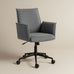 Rello Upholstered Home Office Chair (Stone Frost Grey Fabric) – Modern Swivel Desk Chair - Marcel Olsen