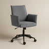 Rello Upholstered Home Office Chair (Stone Frost Grey Fabric) – Modern Swivel Desk Chair - Marcel Olsen