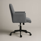 Rello Upholstered Home Office Chair (Stone Frost Grey Fabric) – Modern Swivel Desk Chair - Marcel Olsen