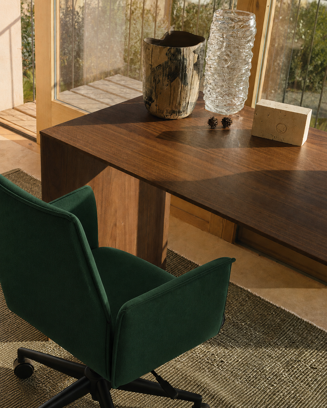 Rello Upholstered Home Office Chair (Whisper Green Fabric) – Outlet - Marcel Olsen