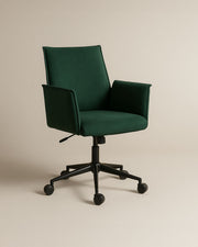 Silla de oficina Rello en tela verde, regulable en altura – Outlet
