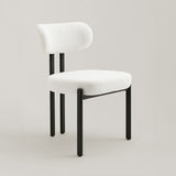 Riancho Dining Chair (White Bouclé) – Modern Minimalist Dining Chair - Marcel Olsen