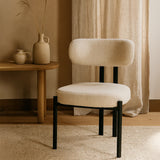 Riancho Dining Chair (White Bouclé) – Modern Minimalist Dining Chair - Marcel Olsen