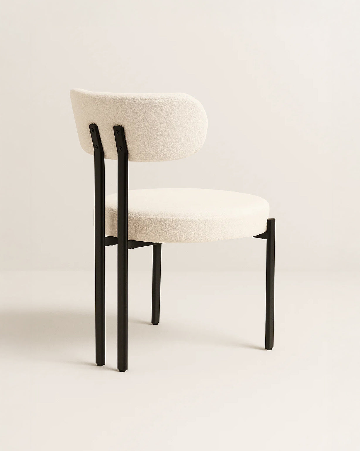 Riancho Dining Chair (White Bouclé) – Modern Minimalist Dining Chair - Marcel Olsen