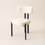 Riancho Dining Chair (White Bouclé) – Modern Minimalist Dining Chair - Marcel Olsen