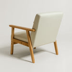 Sarria Mid-century Upholstered Armchair (Arena Beige Fabric) – Scandinavian Style 1 Seater Sofa - Marcel Olsen