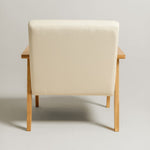 Sarria Mid-century Upholstered Armchair (Arena Beige Fabric) – Scandinavian Style 1 Seater Sofa - Marcel Olsen