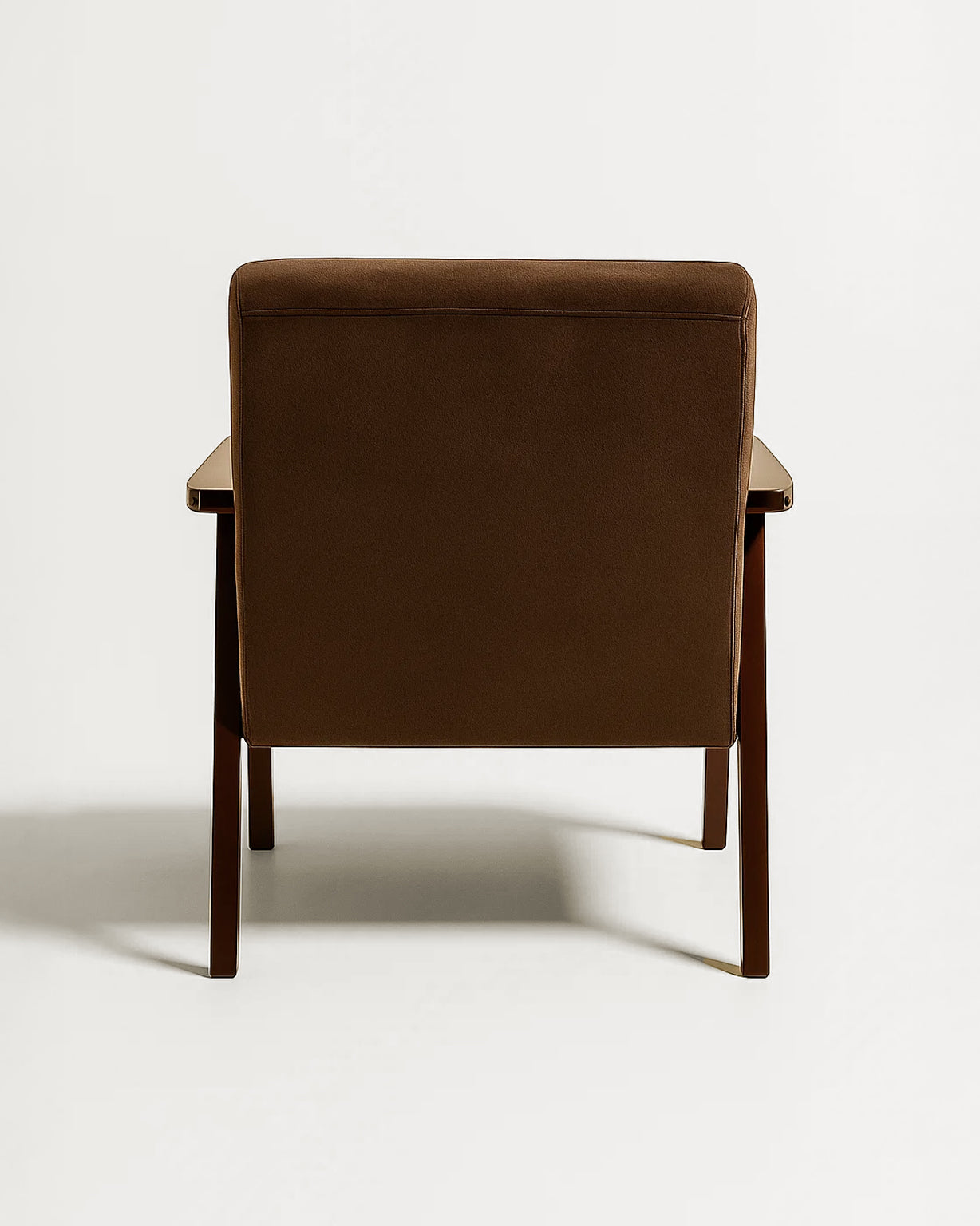 Sarria Mid-century Upholstered Armchair (Tierra Brown Fabric) – Scandinavian Style 1 Seater Sofa - Marcel Olsen