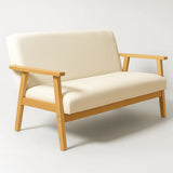 Sarria Mid-century Upholstered Sofa (Arena Beige Fabric) – Scandinavian Style 2 Seater Sofa - Marcel Olsen