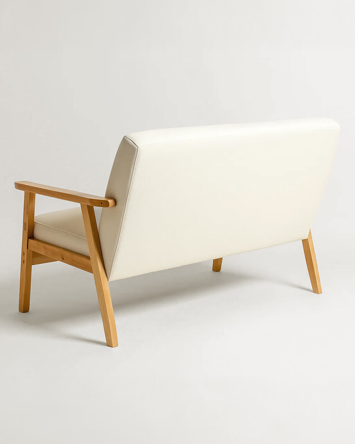 Sarria Mid-century Upholstered Sofa (Arena Beige Fabric) – Scandinavian Style 2 Seater Sofa - Marcel Olsen