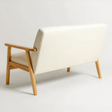 Sarria Mid-century Upholstered Sofa (Arena Beige Fabric) – Scandinavian Style 2 Seater Sofa - Marcel Olsen