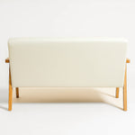 Sarria Mid-century Upholstered Sofa (Arena Beige Fabric) – Scandinavian Style 2 Seater Sofa - Marcel Olsen