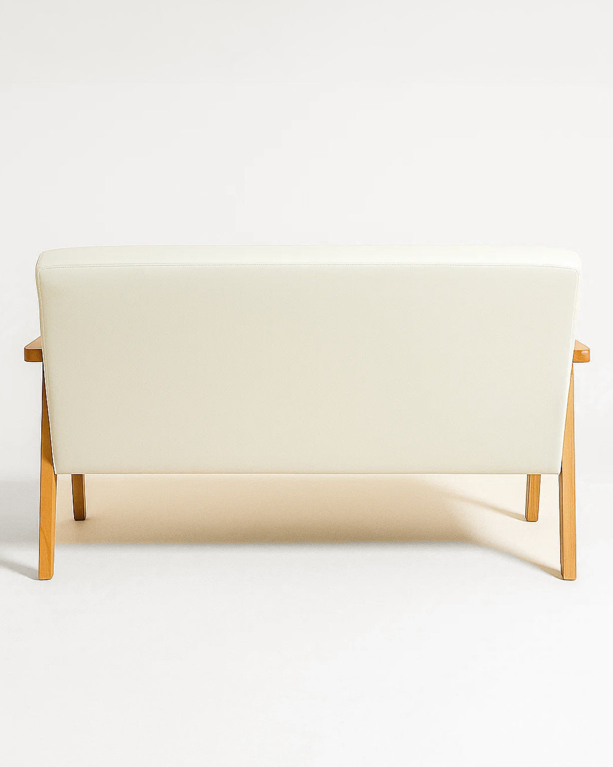 Sarria Mid-century Upholstered Sofa (Arena Beige Fabric) – Scandinavian Style 2 Seater Sofa - Marcel Olsen