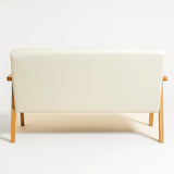 Sarria Mid-century Upholstered Sofa (Arena Beige Fabric) – Scandinavian Style 2 Seater Sofa - Marcel Olsen