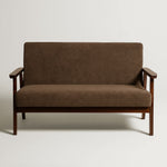 Sarria Mid-century Upholstered Sofa (Tierra Brown Fabric) – Scandinavian Style 2 Seater Sofa - Marcel Olsen