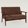 Sarria Mid-century Upholstered Sofa (Tierra Brown Fabric) – Scandinavian Style 2 Seater Sofa - Marcel Olsen