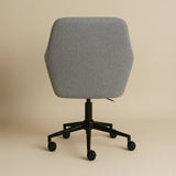 Sheepskin Upholstered Desk Chair (Troender Grey Bouclé) – Modern Home Office Swivel Chair - Marcel Olsen