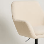 Sheepskin Upholstered Desk Chair (Sahara Beige Bouclé) – Modern Home Office Swivel Chair - Marcel Olsen