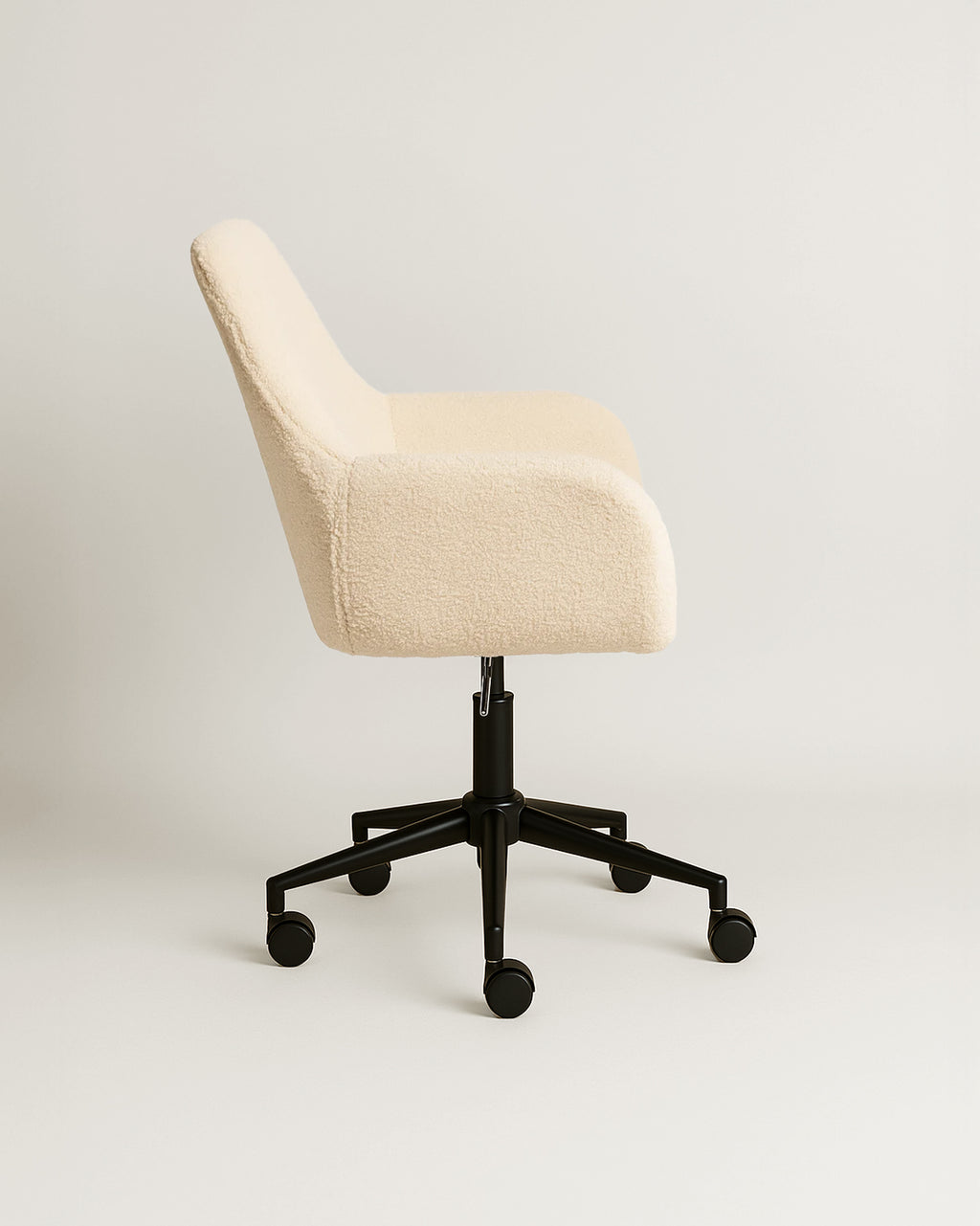 Sheepskin Upholstered Desk Chair (Sahara Beige Bouclé) – Outlet - Marcel Olsen