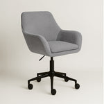 Sheepskin Upholstered Desk Chair (Troender Grey Bouclé) – Modern Home Office Swivel Chair - Marcel Olsen