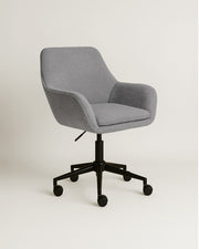 Bouclé Upholstered Desk Chair (Soft Pebble) – Outlet