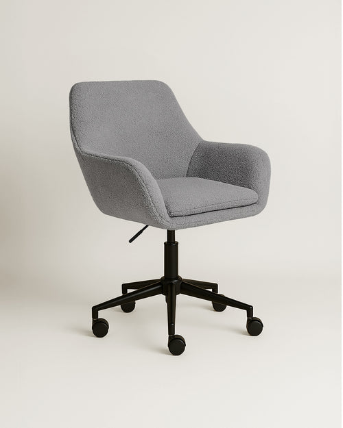Bouclé Upholstered Desk Chair (Soft Pebble) – Outlet - Marcel Olsen