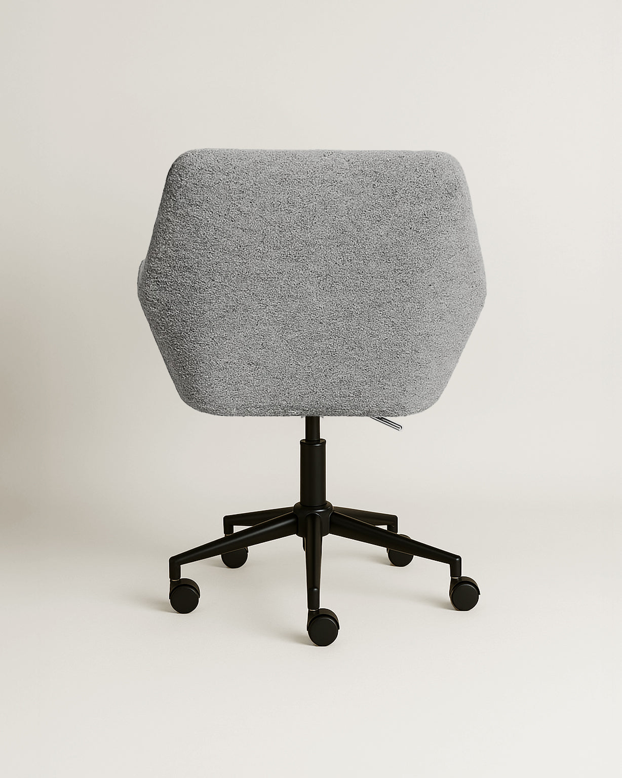 Sheepskin Upholstered Desk Chair (Troender Grey Bouclé) – Modern Home Office Swivel Chair - Marcel Olsen