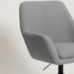Sheepskin Upholstered Desk Chair (Troender Grey Bouclé) – Modern Home Office Swivel Chair - Marcel Olsen