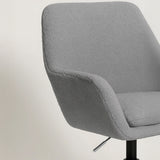 Sheepskin Upholstered Desk Chair (Troender Grey Bouclé) – Modern Home Office Swivel Chair - Marcel Olsen