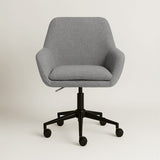 Sheepskin Upholstered Desk Chair (Troender Grey Bouclé) – Modern Home Office Swivel Chair - Marcel Olsen